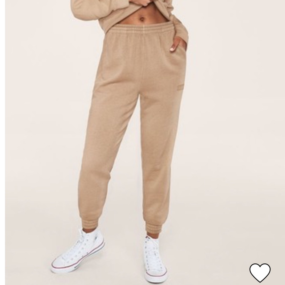 PINK High Waist Campus Jogger in Grey